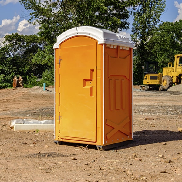 how often are the porta potties cleaned and serviced during a rental period in Mayetta